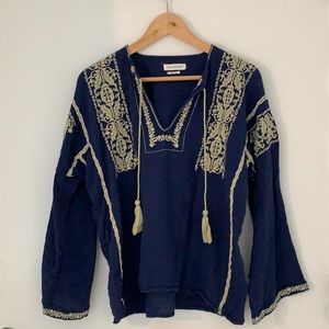 SOLD Isabel Marant Etoile Vince Embroidered Tassel Tunic Size FR 42 (US 10)